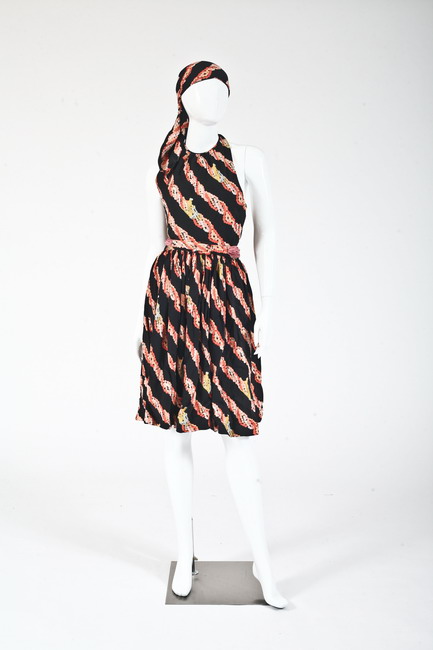 VINTAGE DONALD BROOKS HALTER DRESS.