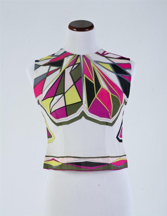 VINTAGE EMILIO PUCCI SILK CROPPED 16d9b7