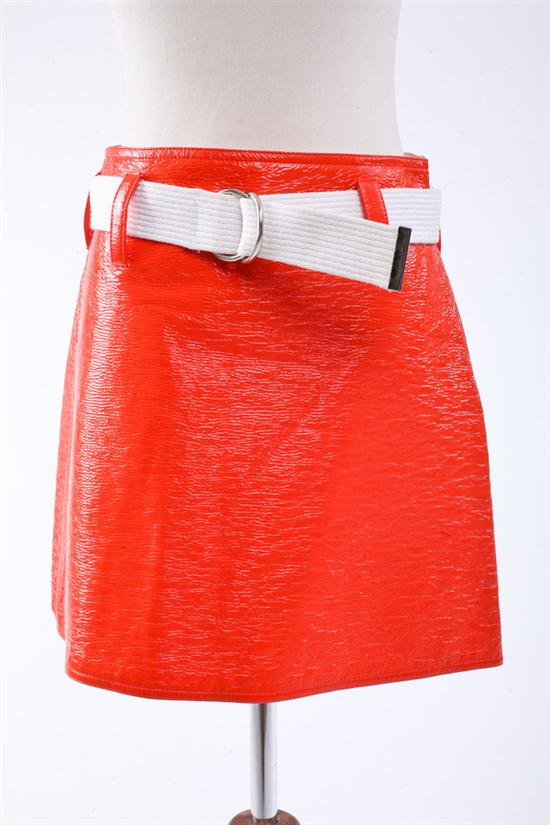 COURR?GES HYPERBOLE ORANGE MINI SKIRT