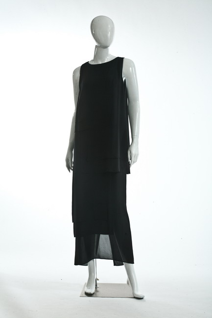 KARL LAGERFELD BLACK SILK CREPE