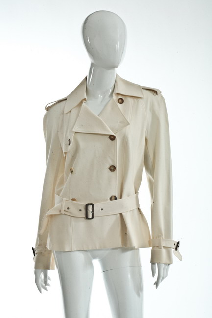 JOHN GALLIANO CREAM TRENCH COAT