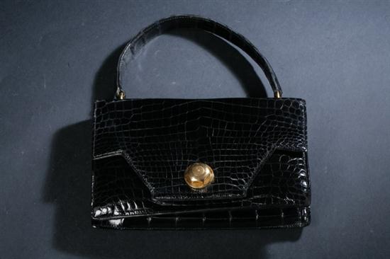 VINTAGE HERM?S BLACK CROCODILE