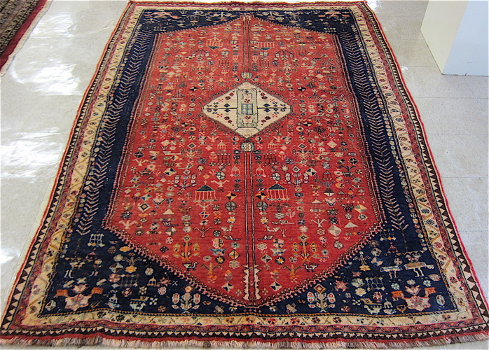 SEMI ANTIQUE PERSIAN TRIBAL CARPET 16dacf