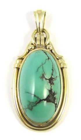 TURQUOISE AND FOURTEEN KARAT GOLD