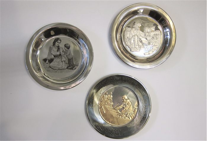 THREE FRANKLIN MINT STERLING COLLECTORS