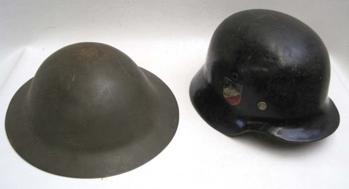 LOT OF TWO MILITARY HELMETS German
