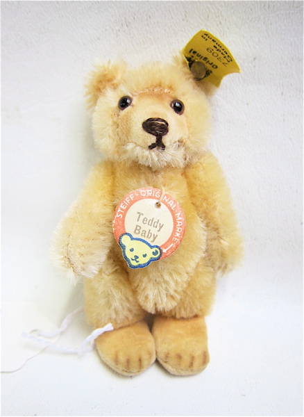 STEIFF TEDDY BABY BEAR honey color mohair