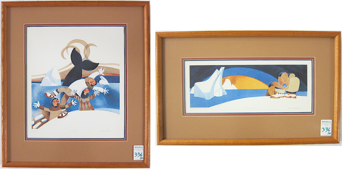 RIE MUNOZ TWO OFF SET COLOR LITHOGRAPHS 16dc09