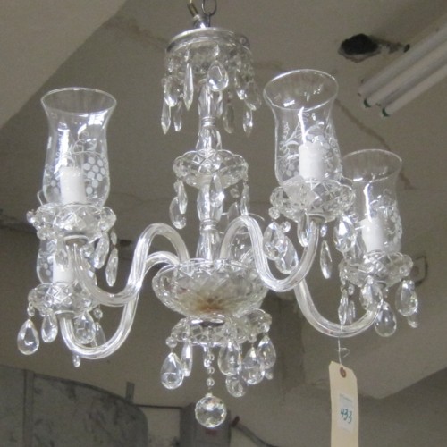 FIVE-LIGHT CRYSTAL CHANDELIER each candlelight