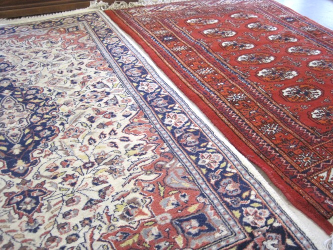 TWO HAND KNOTTED ORIENTAL AREA 16dc71