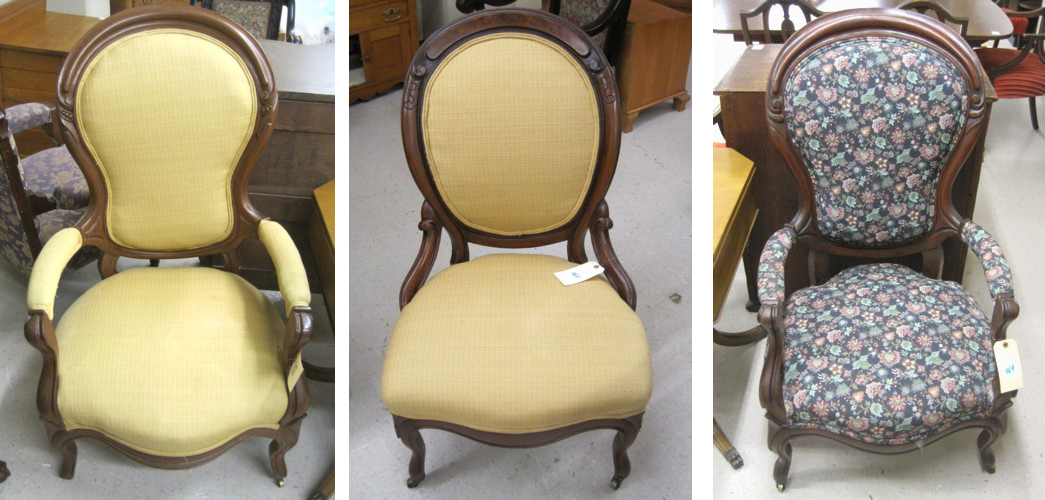 THREE VICTORIAN STYLE PARLOR CHAIRS 16dc8f