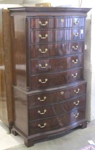 FEDERAL STYLE MAHOGANY CHEST ON CHEST 16dca9