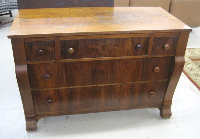 EMPIRE REVIVAL WALNUT DRESSER American