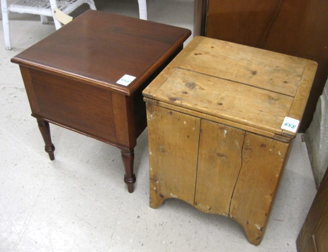 TWO VICTORIAN COMMODE STOOLS English 16dce7