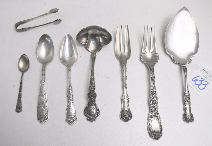 EIGHT PIECES ASSORTED STERLING