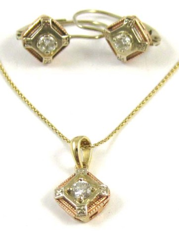 THREE ARTICLES OF DIAMOND JEWELRY 16dd33