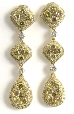 PAIR DIAMOND AND EIGHTEEN KARAT