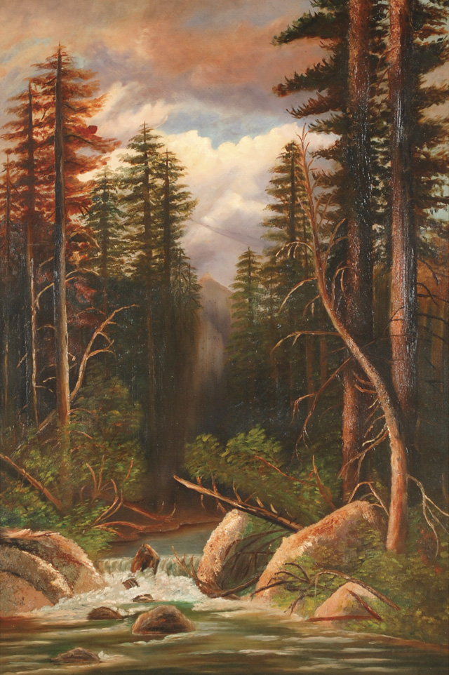 CALIFORNIA OIL ON CANVAS attributed