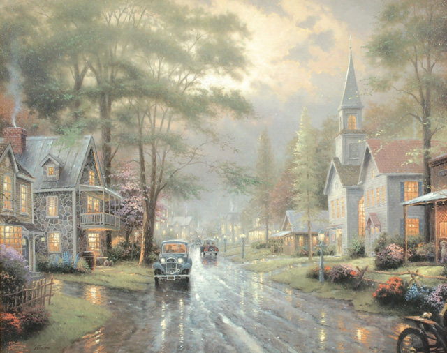 THOMAS KINKADE EMBELLISHED LITHOGRAPH