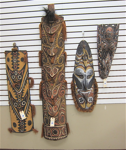 FOUR PAPUA NEW GUINEA TRIBAL WOOD 16ddb0