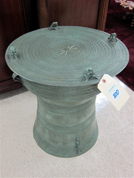 PATINATED BRONZE RAIN DRUM in the 16ddd0