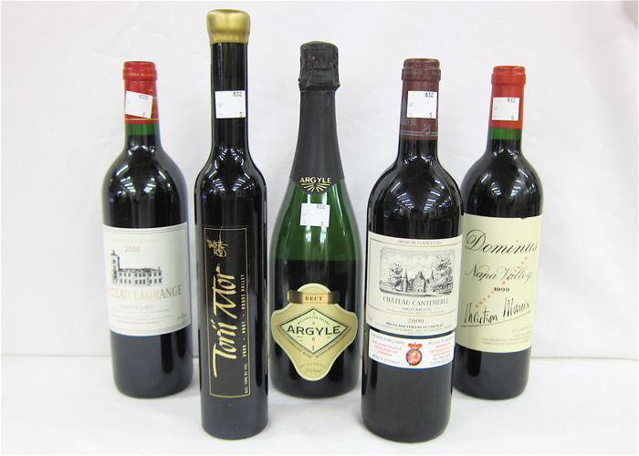 FIVE BOTTLE VARIETY OF VINTAGE