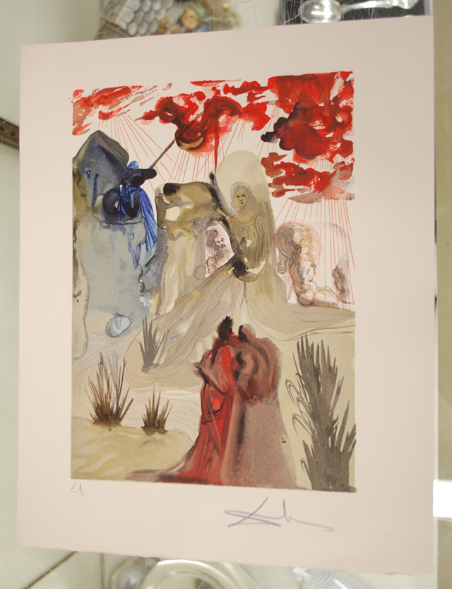 ATTRIBUTED TO SALVADOR DALI COLOR LITHOGRAPH