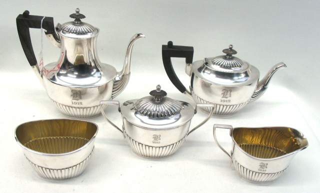 GORHAM FIVE PIECE STERLING COFFEE &