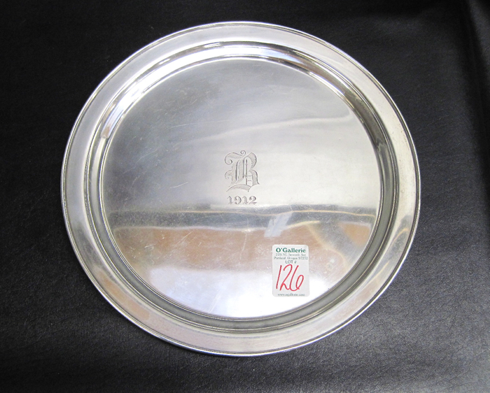 GORHAM ROUND STERLING SILVER TRAY pattern