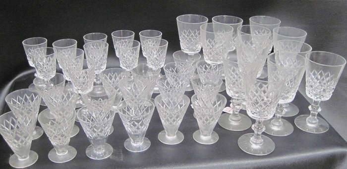 43 PIECE SET HAWKES CUT CRYSTAL 16deb5