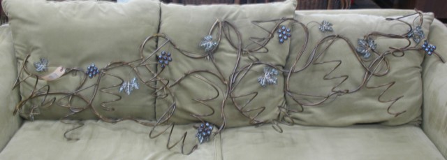 GLASS AND BRONZED METAL WIRE WALL 16df84