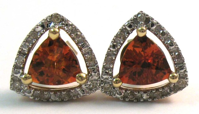 PAIR OF CITRINE AND DIAMOND EARRINGS 16dfc1