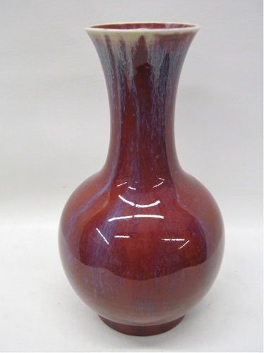 CHINESE FLAMBE GLAZED JAR SHAPED 16e0ab