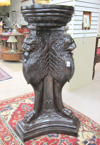 LARGE PATINED BRONZE PEDESTAL FOUNTAIN