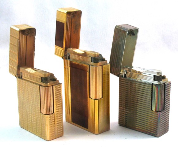 THREE S T DUPONT COLLECTIBLE LIGHTERS  16e11b