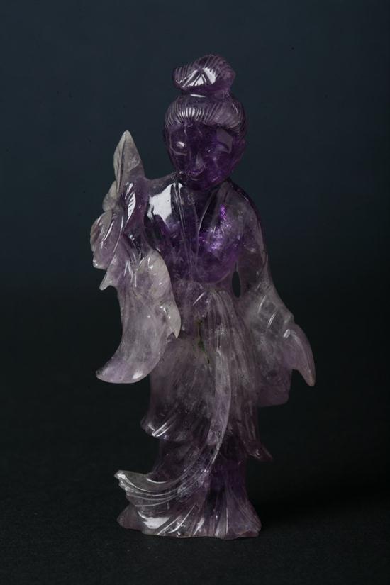 CHINESE AMETHYST FIGURE OF MEIREN  16e150