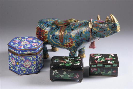 TWO CHINESE CLOISONN? BOXES. Together