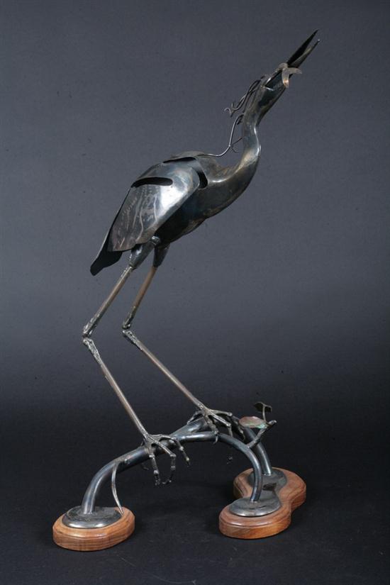 CONTEMPORARY BRONZE PATINATED FIGURE