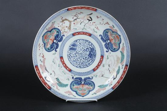 PAIR JAPANESE IMARI PORCELAIN CHARGERS.