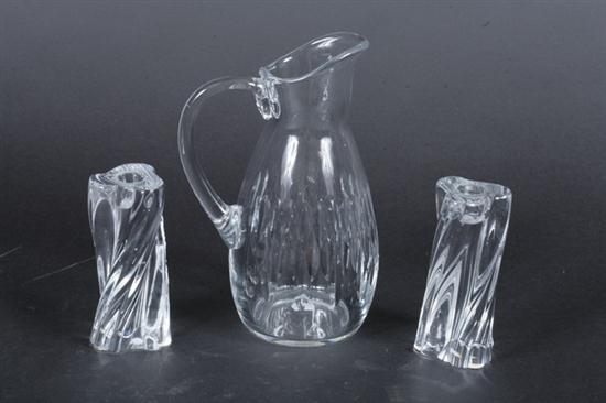THREE PIECES BACCARAT GLASS. Including