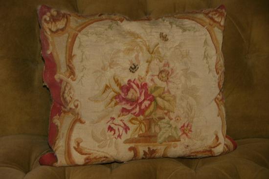 AUBUSSON FLORAL PILLOW.