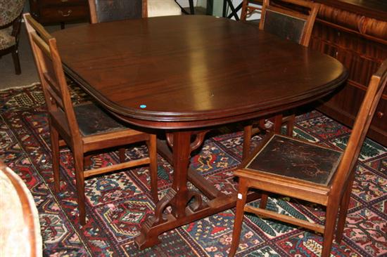 ARTS & CRAFTS DINING TABLE WITH LEAF.