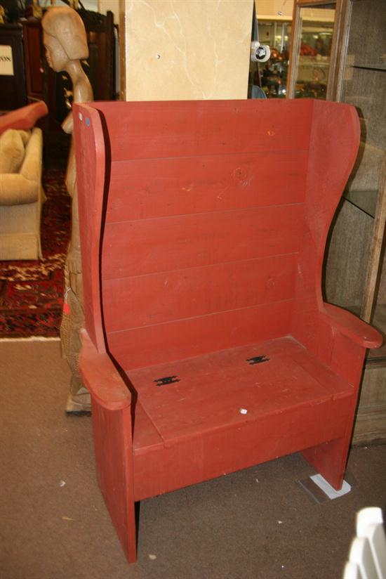 PAIR OF RED PAINTED PINE OUTDOOR 16e226