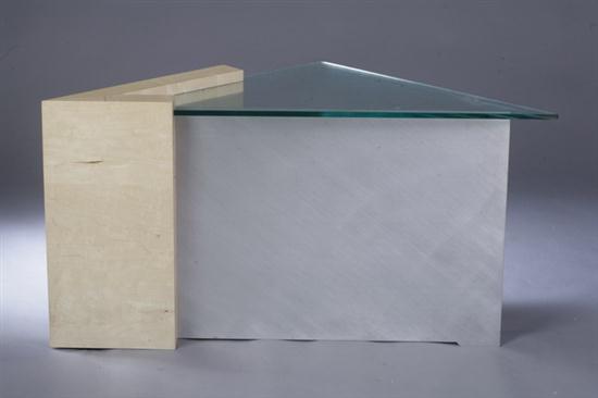 CONTEMPORARY BRUSHED METAL AND MAPLE