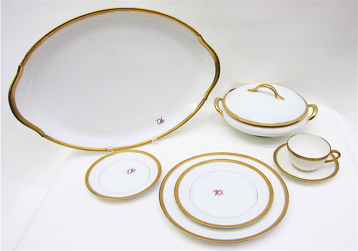 THIRTY-EIGHT PIECE SET LIMOGES FINE