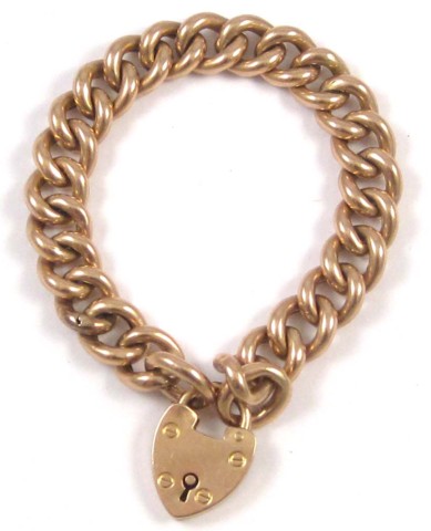 FOURTEEN KARAT GOLD CHAIN BRACELET.