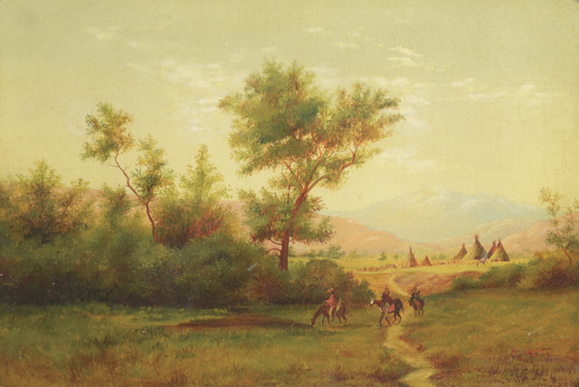 HUDSON RIVER SCHOOL OIL ON CANVAS a