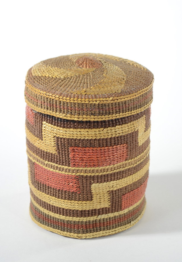 TLINGIT INDIAN BASKET WITH COVER