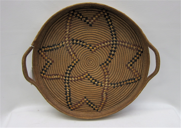 THOMPSON RIVER INDIAN ROUND BASKET TRAY