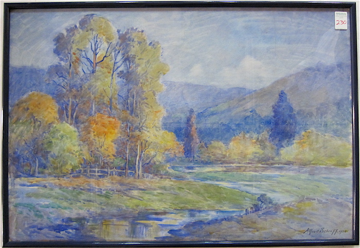 ALFRED HERMAN SCHROFF WATERCOLOR 16e34f